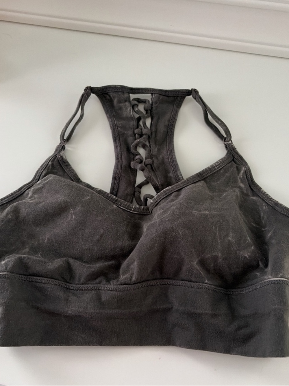 Black Lace-Back Bralette - Unbranded